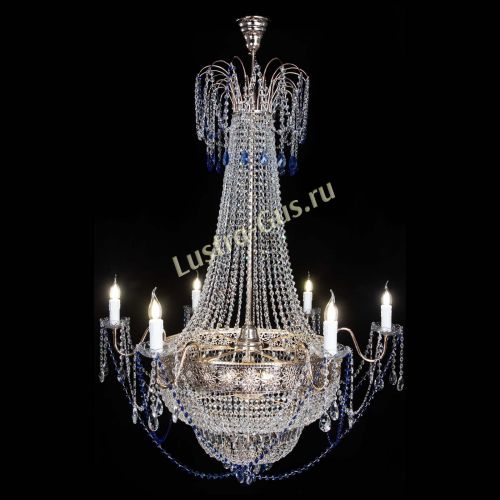 Люстра Елизавета Восток синяя в Химках Гусь Хрустальный