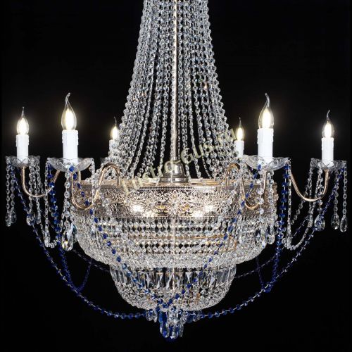 Люстра Елизавета Восток синяя в Химках Гусь Хрустальный