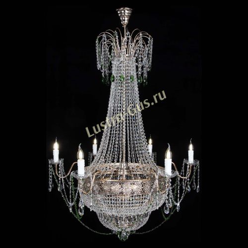 Люстра Елизавета Восток зеленая в Химках Гусь Хрустальный