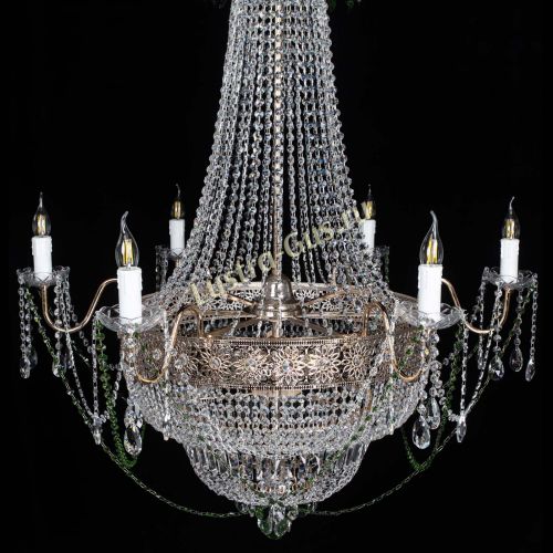 Люстра Елизавета Восток зеленая в Химках Гусь Хрустальный