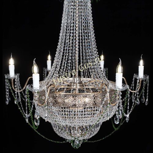 Люстра Елизавета Восток зеленая в Химках Гусь Хрустальный