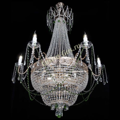 Люстра Елизавета Восток зеленая в Химках Гусь Хрустальный