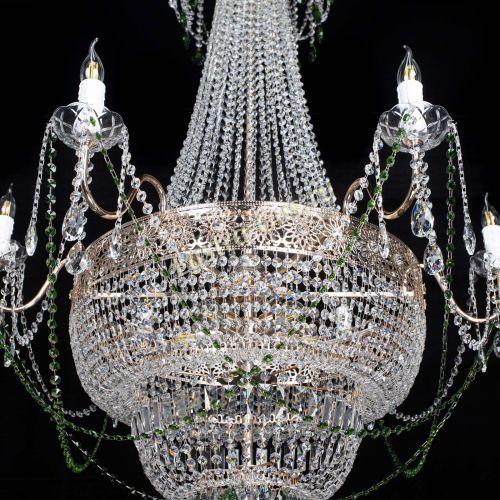 Люстра Елизавета Восток зеленая в Химках Гусь Хрустальный