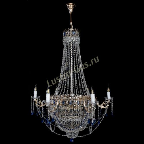 Люстра Елизавета синяя в Химках Гусь Хрустальный