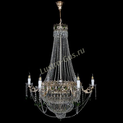 Люстра Елизавета зеленая в Химках Гусь Хрустальный