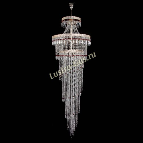 Люстра Флоренция Водопад №8 красная в Химках Гусь Хрустальный