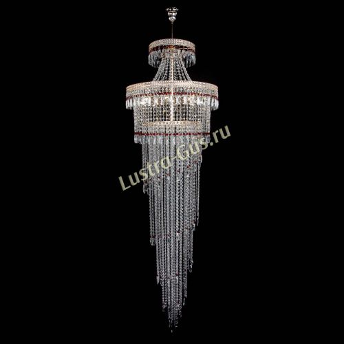 Люстра Флоренция Водопад №8 красная в Химках Гусь Хрустальный