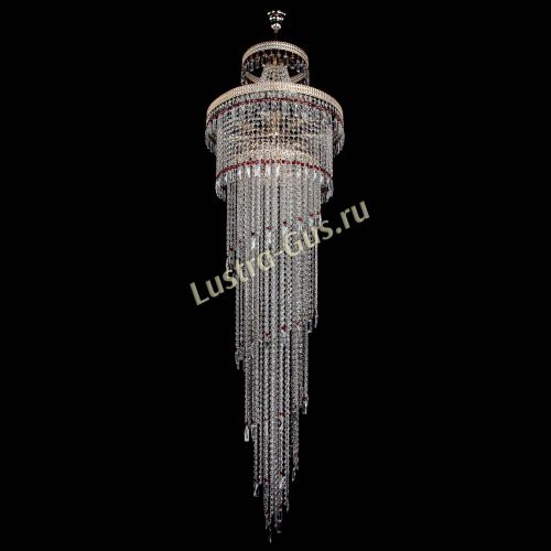 Люстра Флоренция Водопад №8 красная в Химках Гусь Хрустальный