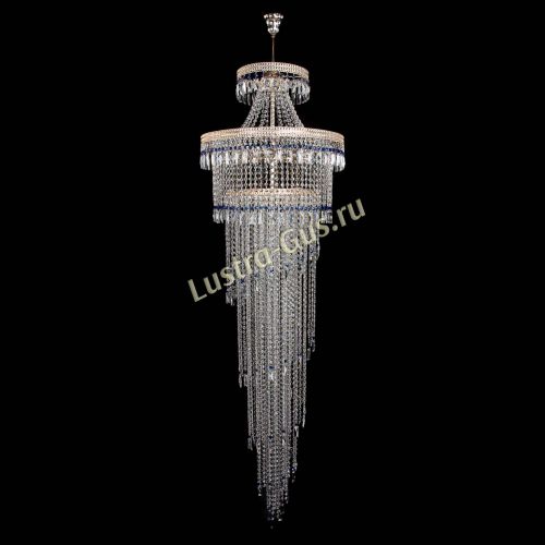 Люстра Флоренция Водопад №8 синяя в Химках Гусь Хрустальный