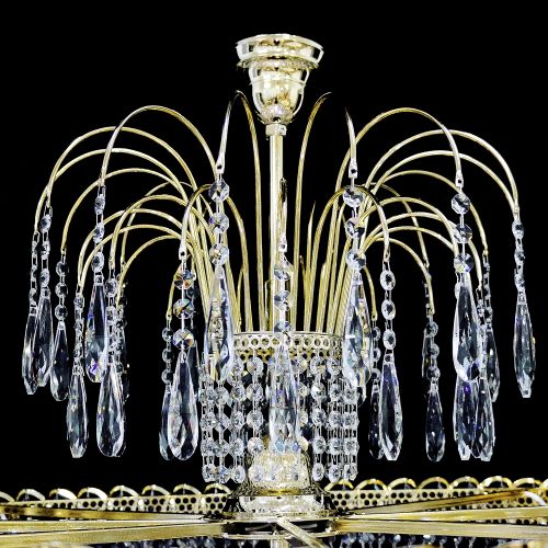 Люстра Хрустальный Каскад №12 Королевский в Химках Гусь Хрустальный