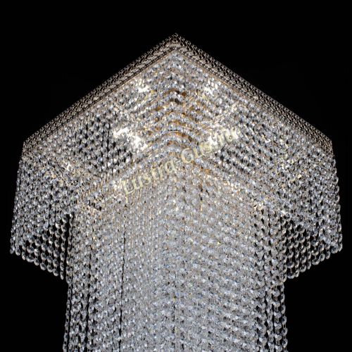 Люстра Колонна Квадрат Длинный в Химках Гусь Хрустальный