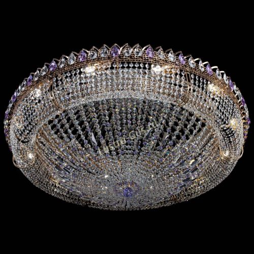 Люстра Кольцо Классика №12 фиолетовая в Химках Гусь Хрустальный