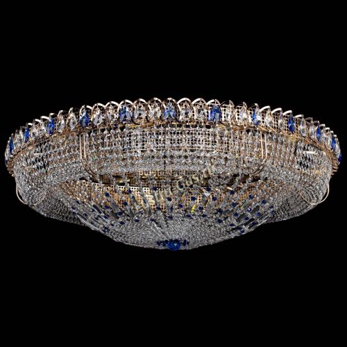 Люстра Кольцо Классика №12 синяя в Химках Гусь Хрустальный