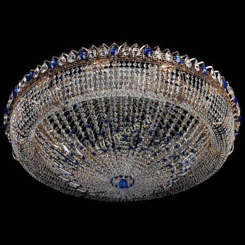 Люстра Кольцо Классика №12 синяя в Химках Гусь Хрустальный