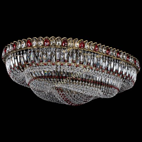 Люстра Кольцо Овал №17 под бронзу красная в Химках Гусь Хрустальный