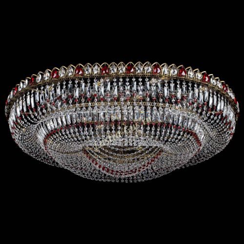 Люстра Кольцо Овал №17 под бронзу красная в Химках Гусь Хрустальный