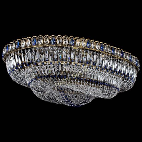 Люстра Кольцо Овал №17 под бронзу синяя в Химках Гусь Хрустальный