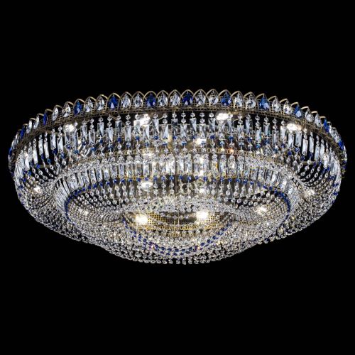 Люстра Кольцо Овал №17 под бронзу синяя в Химках Гусь Хрустальный