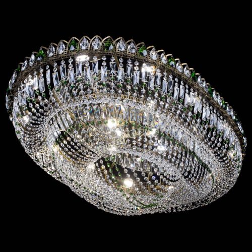 Люстра Кольцо Овал №17 под бронзу зеленая в Химках Гусь Хрустальный