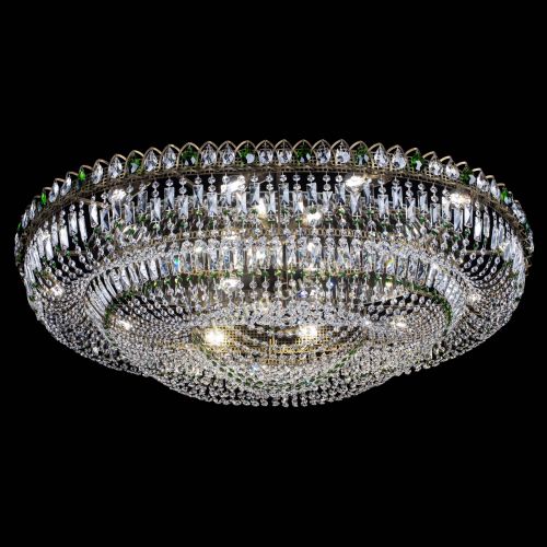 Люстра Кольцо Овал №17 под бронзу зеленая в Химках Гусь Хрустальный