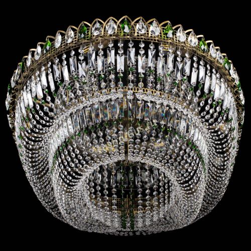 Люстра Кольцо Овал №17 под бронзу зеленая в Химках Гусь Хрустальный