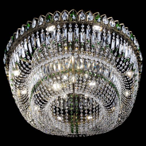 Люстра Кольцо Овал №17 под бронзу зеленая в Химках Гусь Хрустальный