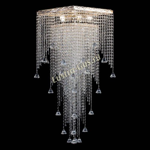 Люстра Квадрат Водопад с конусами в Химках Гусь Хрустальный