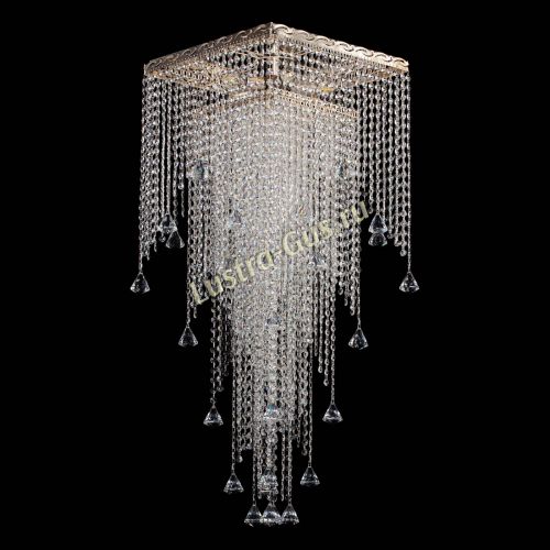 Люстра Квадрат Водопад с конусами в Химках Гусь Хрустальный