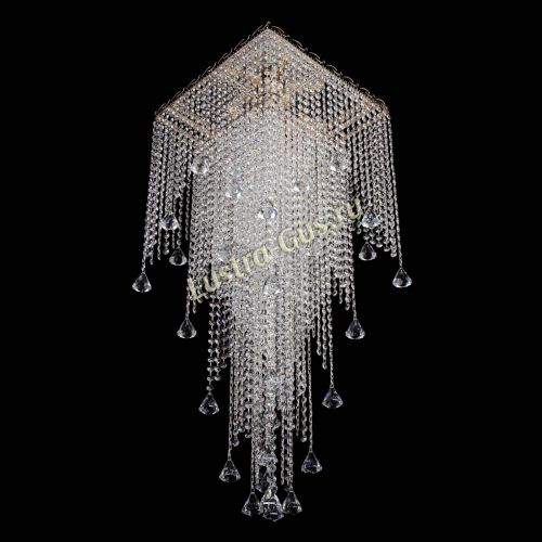 Люстра Квадрат Водопад с конусами в Химках Гусь Хрустальный