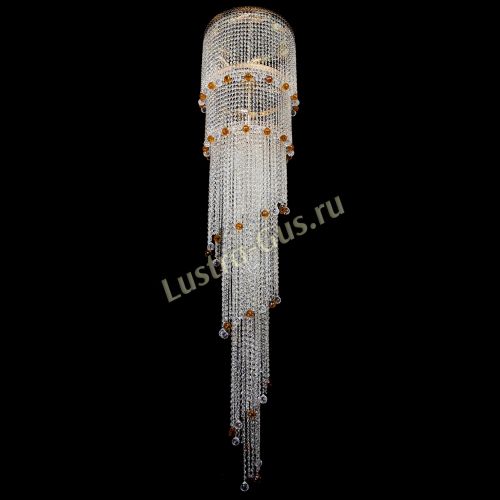 Люстра Милан каскад шар чайный в Химках Гусь Хрустальный