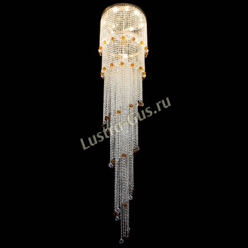 Люстра Милан каскад шар чайный в Химках Гусь Хрустальный