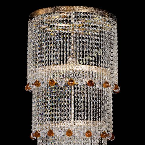 Люстра Милан каскад шар чайный в Химках Гусь Хрустальный