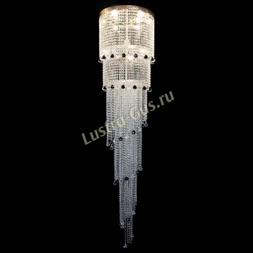 Люстра Милан каскад шар черный в Химках Гусь Хрустальный