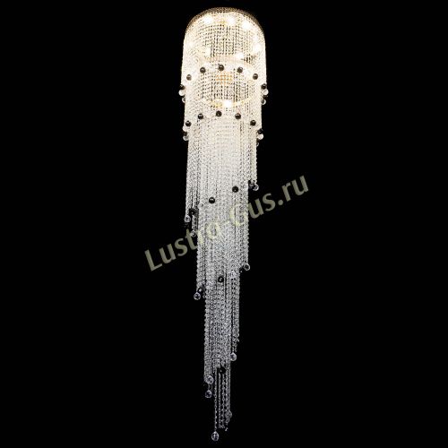 Люстра Милан каскад шар черный в Химках Гусь Хрустальный