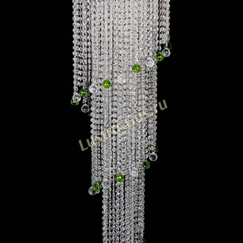 Люстра Милан каскад шар зеленый в Химках Гусь Хрустальный