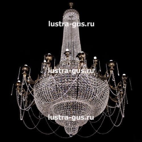 Люстра Свеча 2-х ярусная в Химках Гусь Хрустальный