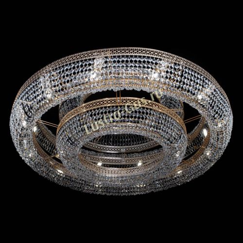 Люстра Венеция двойное кольцо №12 в Химках Гусь Хрустальный