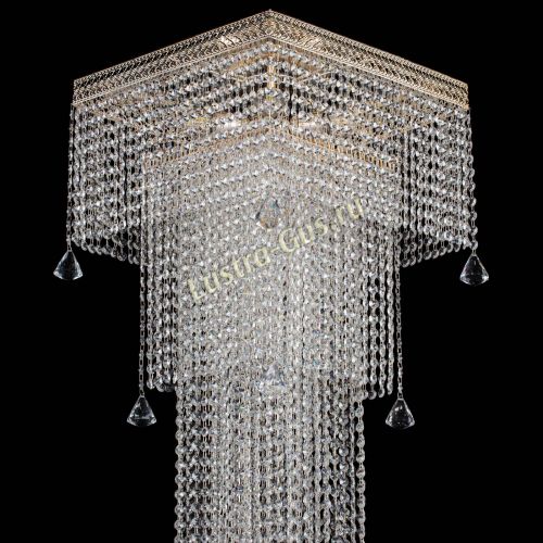 Люстра Венеция Квадрат пирамида с конусами в Химках Гусь Хрустальный