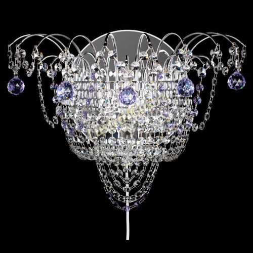 Бра Агата №3 фиолетовая в Химках Гусь Хрустальный
