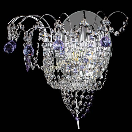Бра Агата №3 фиолетовая в Химках Гусь Хрустальный