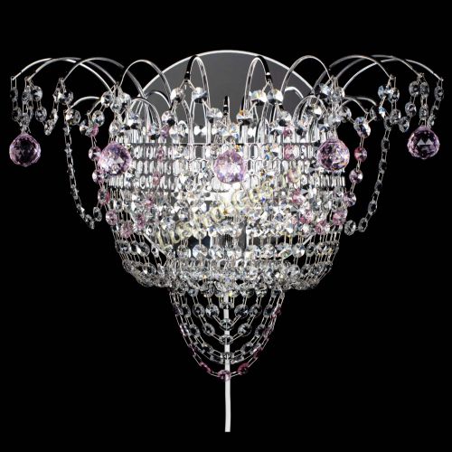 Бра Агата №3 розовая в Химках Гусь Хрустальный