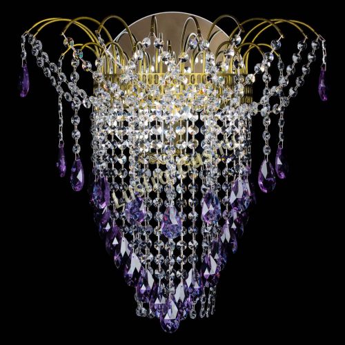 Бра Агата №4 под бронзу Фиолетовая в Химках Гусь Хрустальный