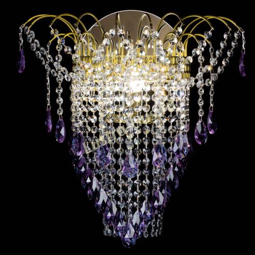 Бра Агата №4 под бронзу Фиолетовая в Химках Гусь Хрустальный