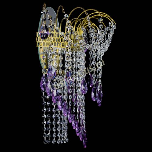 Бра Агата №4 под бронзу Фиолетовая в Химках Гусь Хрустальный