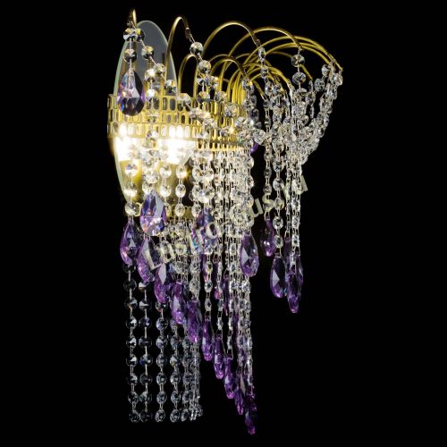 Бра Агата №4 под бронзу Фиолетовая в Химках Гусь Хрустальный