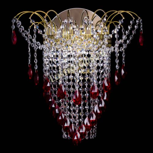 Бра Агата №4 под бронзу Красная в Химках Гусь Хрустальный