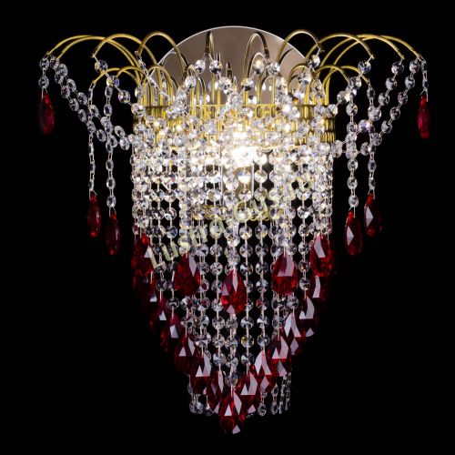 Бра Агата №4 под бронзу Красная в Химках Гусь Хрустальный