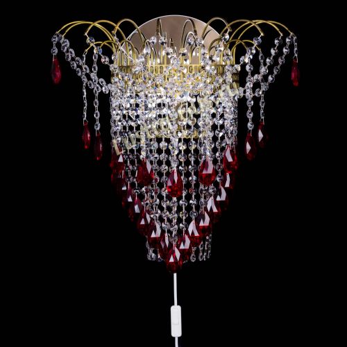 Бра Агата №4 под бронзу Красная в Химках Гусь Хрустальный