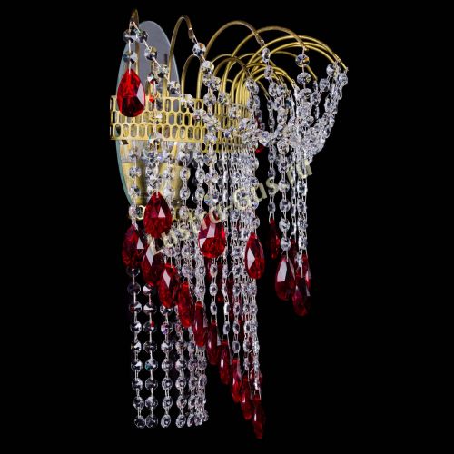 Бра Агата №4 под бронзу Красная в Химках Гусь Хрустальный