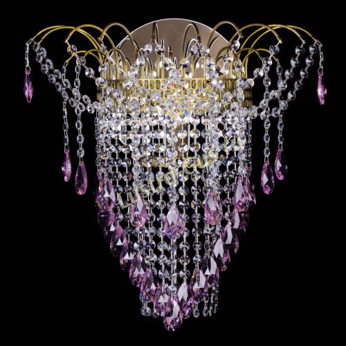 Бра Агата №4 под бронзу Розовая в Химках Гусь Хрустальный